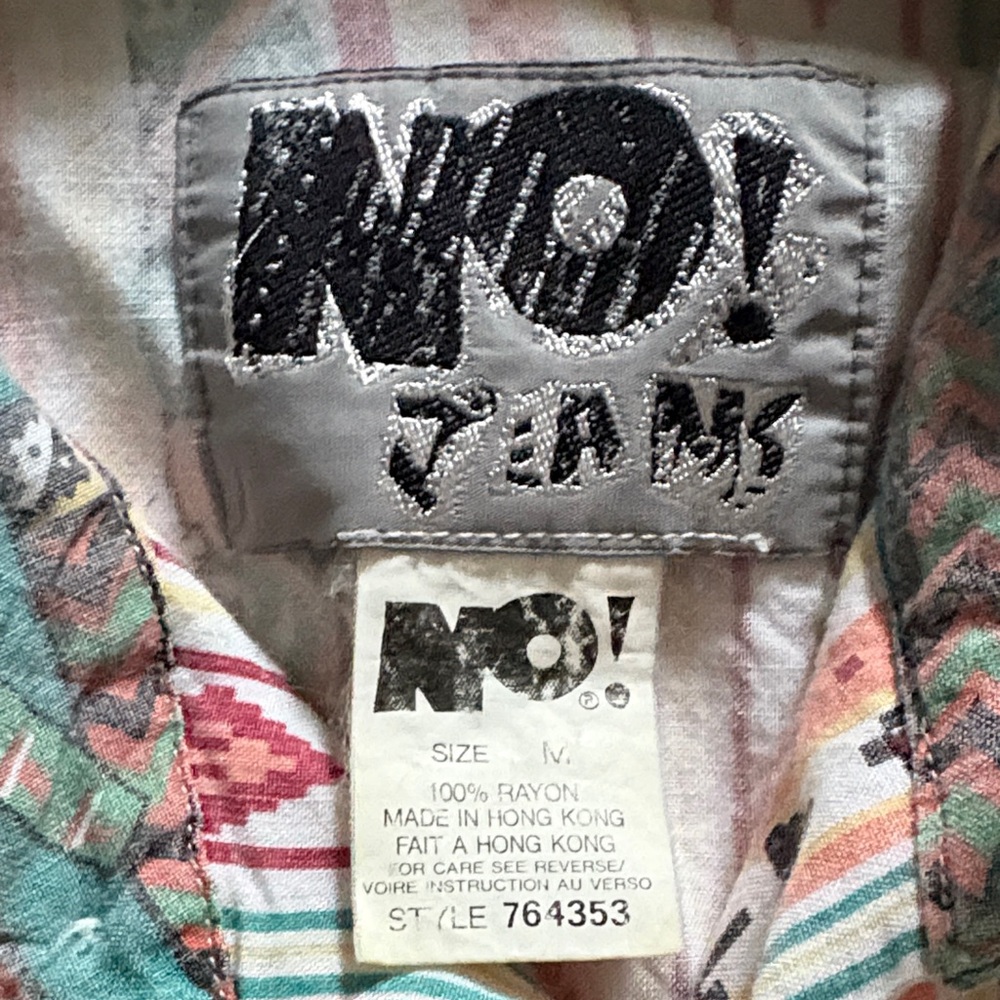 Vintage Patterned Button Down Shirt - image 2